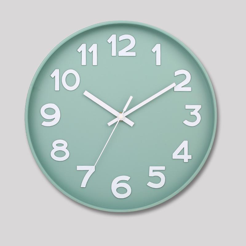 12 Zoll 30CM Leise Wanduhr, Kreativ und Modisch, Dreidimensionale Digitale Minimalistische Uhr für Zuhause Wohnzimmer