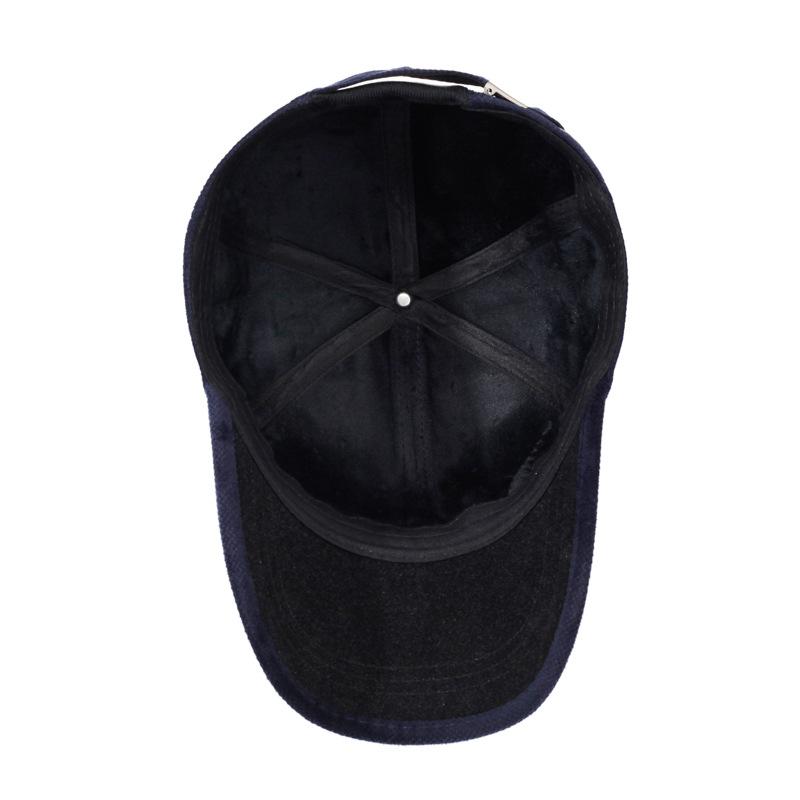 Höst Vinter Herr Sammet Tjock Mössa Medelålders Varm Vindtät Kall Basebollkeps