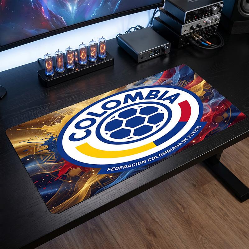 Colombia Football Crest Mouse Pad, Extended Non Slip Rubber Desk Mat for Gaming Office Laptop Fan Gift