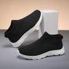 Men's Flying Woven Outdoor Running Shoes Casual Comfortable Casual Shoes Lightweight Loafers Soft Mesh Flat Anti Slip Sports 46