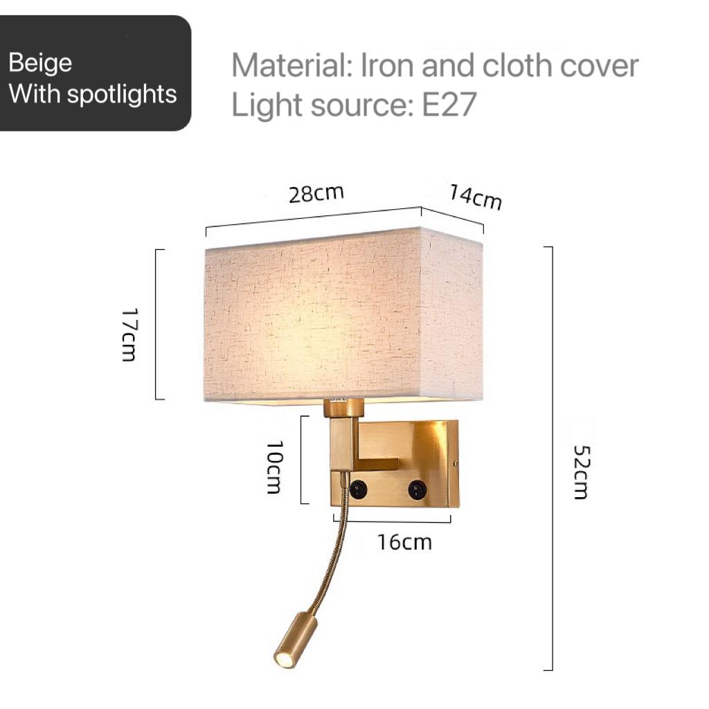 E27 Auduma Sienas Lampa LED Prožektors