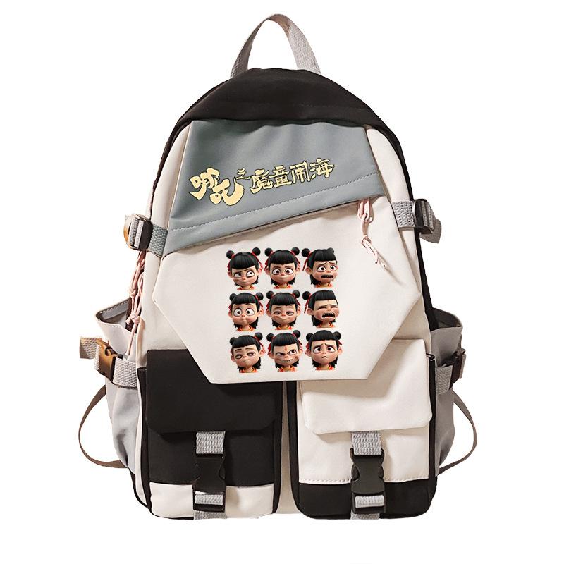 Child Causing The Sea Cartoon Lightweight Primary And Secondary School Student Schoolbag Large Capacity Junior High School Student Backpack