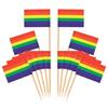 100 Pack Toothpick Flags Cake Toppers Cocktail Sticks Picks for Appetizers