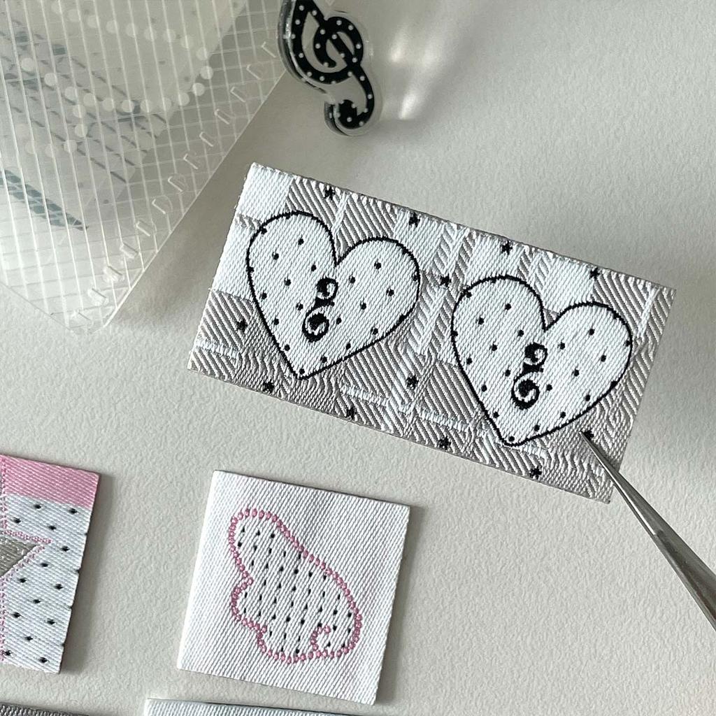 1set Creative Mini Label Index Tab Stationery Sticker Embroidery Lucky Tag Label Sticker Scrapbooking Sticker Self Adhesive Card