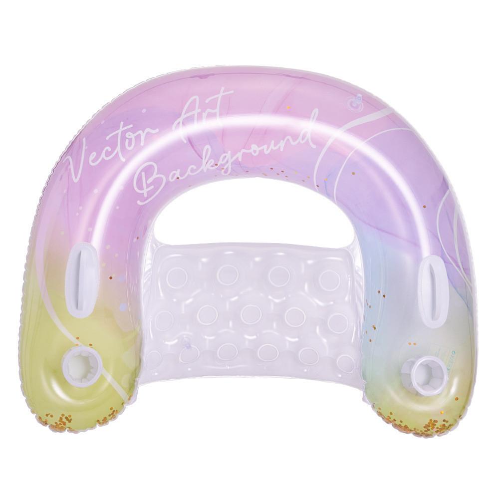 

And Child Adult Thickened Sequin Ushaped Inflatable Float Ring Swimming фіолетовий