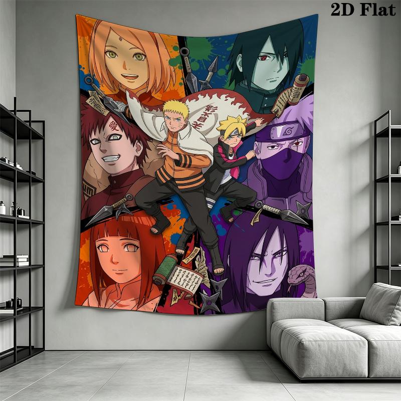 Naruto Wall Tapestry Aesthetic Wall Hanging Printed Fabric Blanket Decorative Tapestries for Bedroom Living Room Home Decor