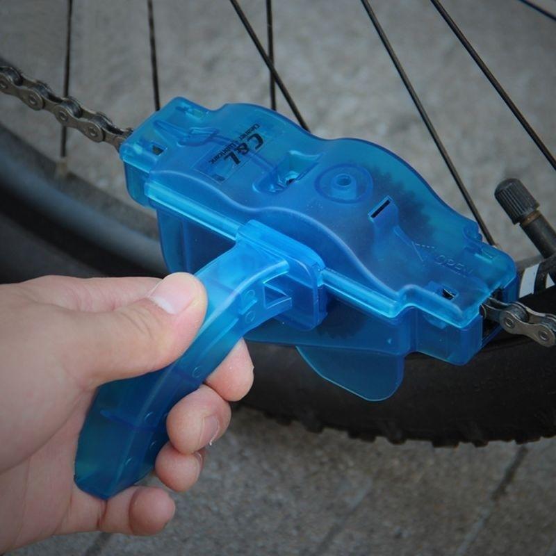 Portable Bicycle Chain Cleaner Bike Clean Machine Brushes Scrubber Wash Tool Mountain Cycling Cleani
