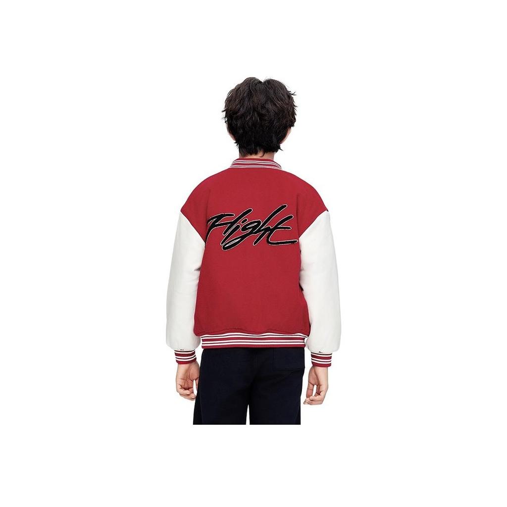 Jordan Fashionable Color Block Logo Printed Long Sleeve Cotton Jacket Kids Jackets Jester-Red JD2342020GS-002