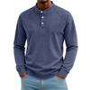 Men's Cotton Long Sleeve Shirt Retro Color Distressed Faded for Spring and Fall