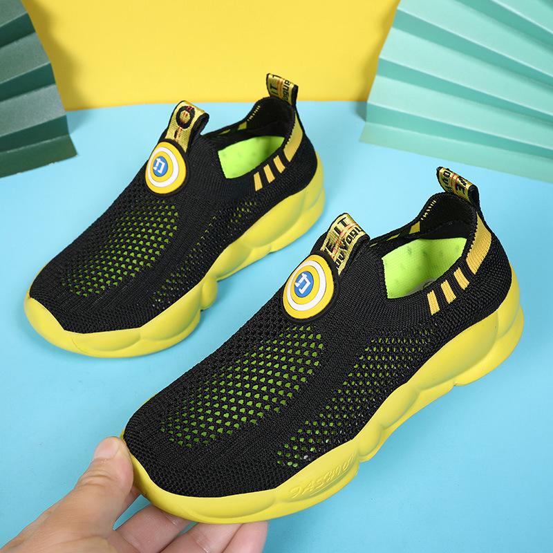 Classmates Summer Children's Mesh Sneakers Boys' Single Mesh Shoes Boys' Running Shoes Middle and Older Children's Lazy Shoes