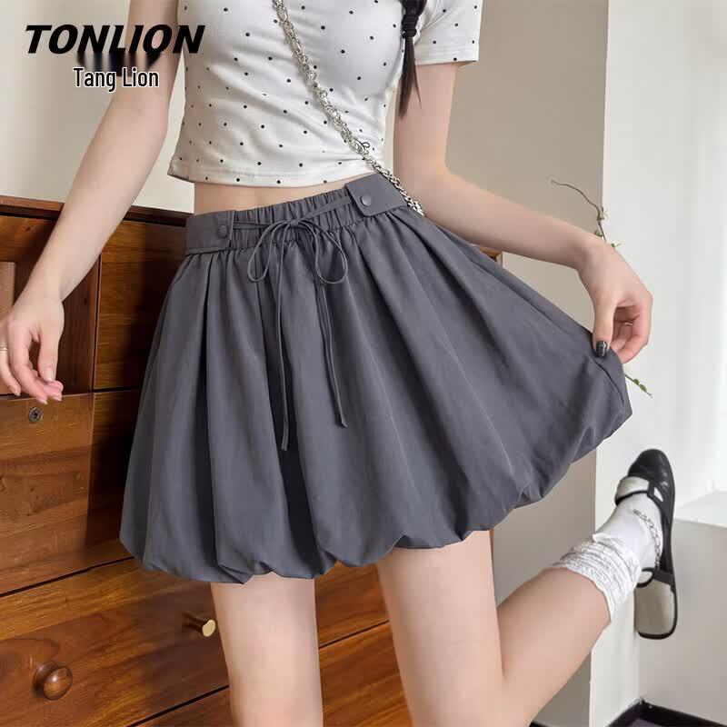 TonLion Women s High-Waist A-Line Mini Skirt XL