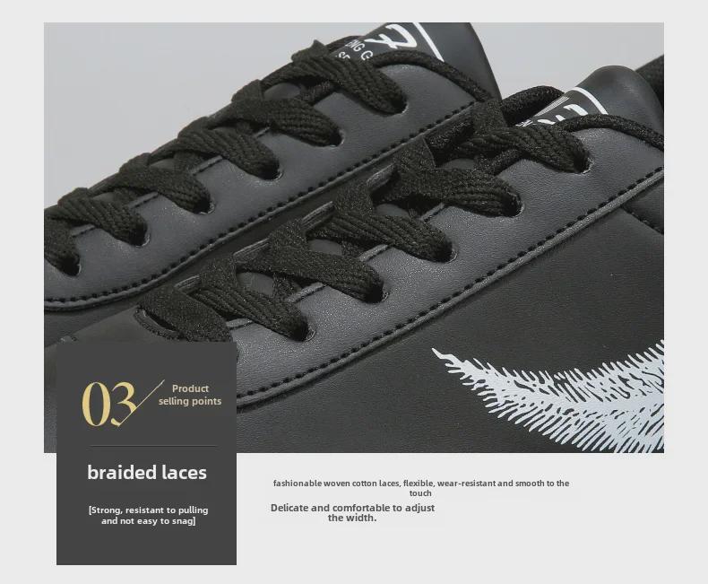 2024 Stylish Men's Low-Top White Shoes: Versatile, Breathable, Lightweight Korean-Inspired Spring/Summer Sneakers