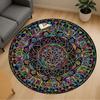 1pc Mandala, Abstract Pattern Office Round Rugs, Under Chair Round Rugs for Living Room, Bedroom, Bathroom Decoration Carpet 091819