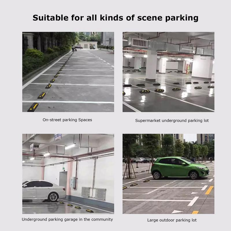 Schwerlast Gummi Parkbordstein Führung mit Gelbem Reflexband Einfahrt Auto Garage Radstopper Für Fahrzeugparkzubehör