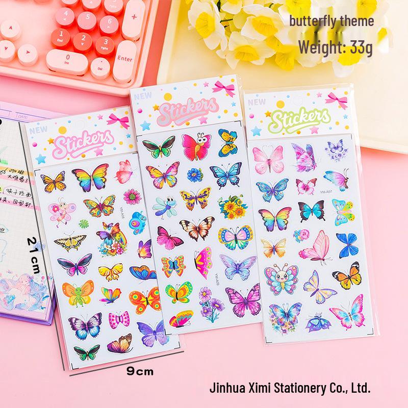 3D Cartoon Laser Bubble Foam Stickers for Kids - Fun Decorative Phone Decals