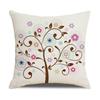 New Household Products Oil Painting Love Tree Linen Pillowcase Gift Sofa Bedroom Cushion Waist Pillowcase