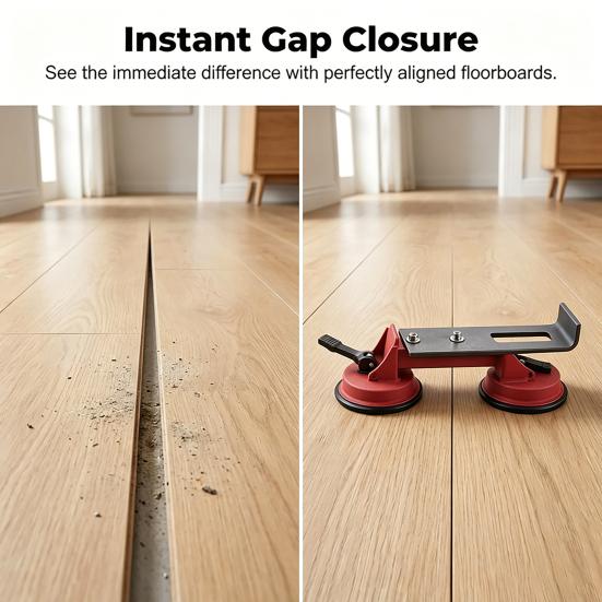 Floor Seam Puller with Anti-Slip Comfortable Grip for Safe Operation Powerful Double-Claw Suction Cup Tool Heavy Duty Floor Gap Fixer Tool for