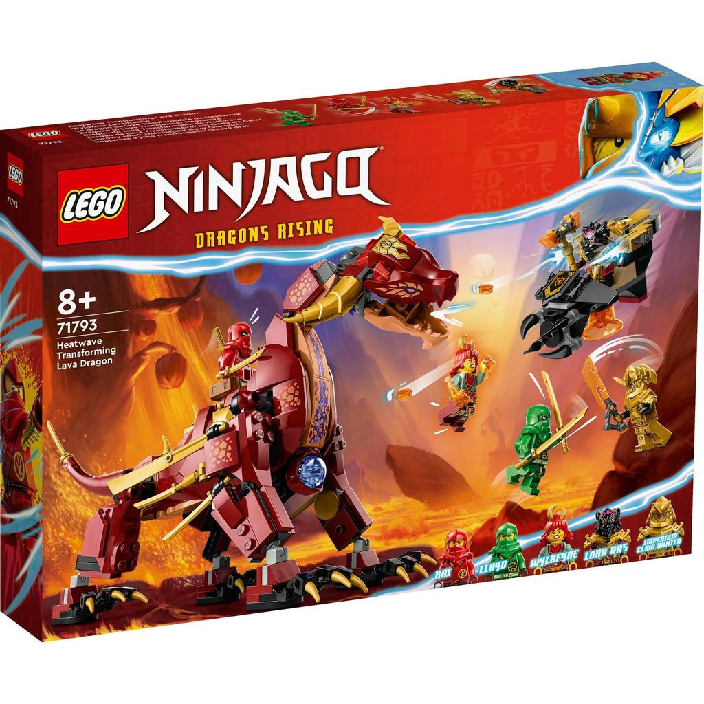 LEGO Ninjago Flame Heatwave Dragon Toy - Perfect for Birthdays, Christmas, and As a Gift for Boys and Girls Aged 8, 9, 10 Years Old. Includes Robotic