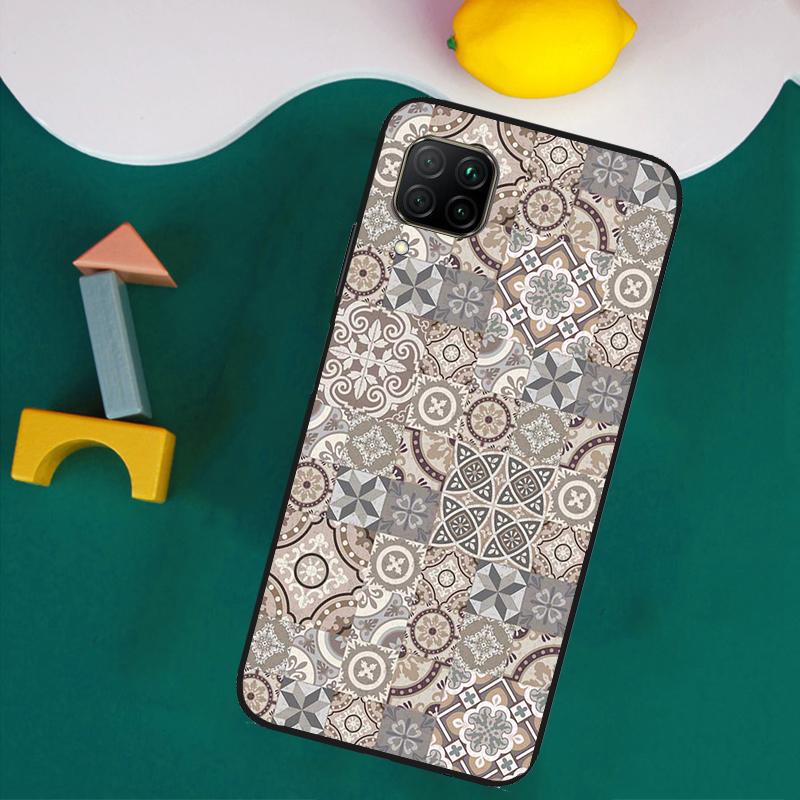 Boho Tile Mosaic Aesthetic For Huawei Nova Y73 Y72 Y70 Y90 Y60 Y61 Y91 12s 12i 11i 8i 9 10 SE P40 Lite P30 P60 Pro Case