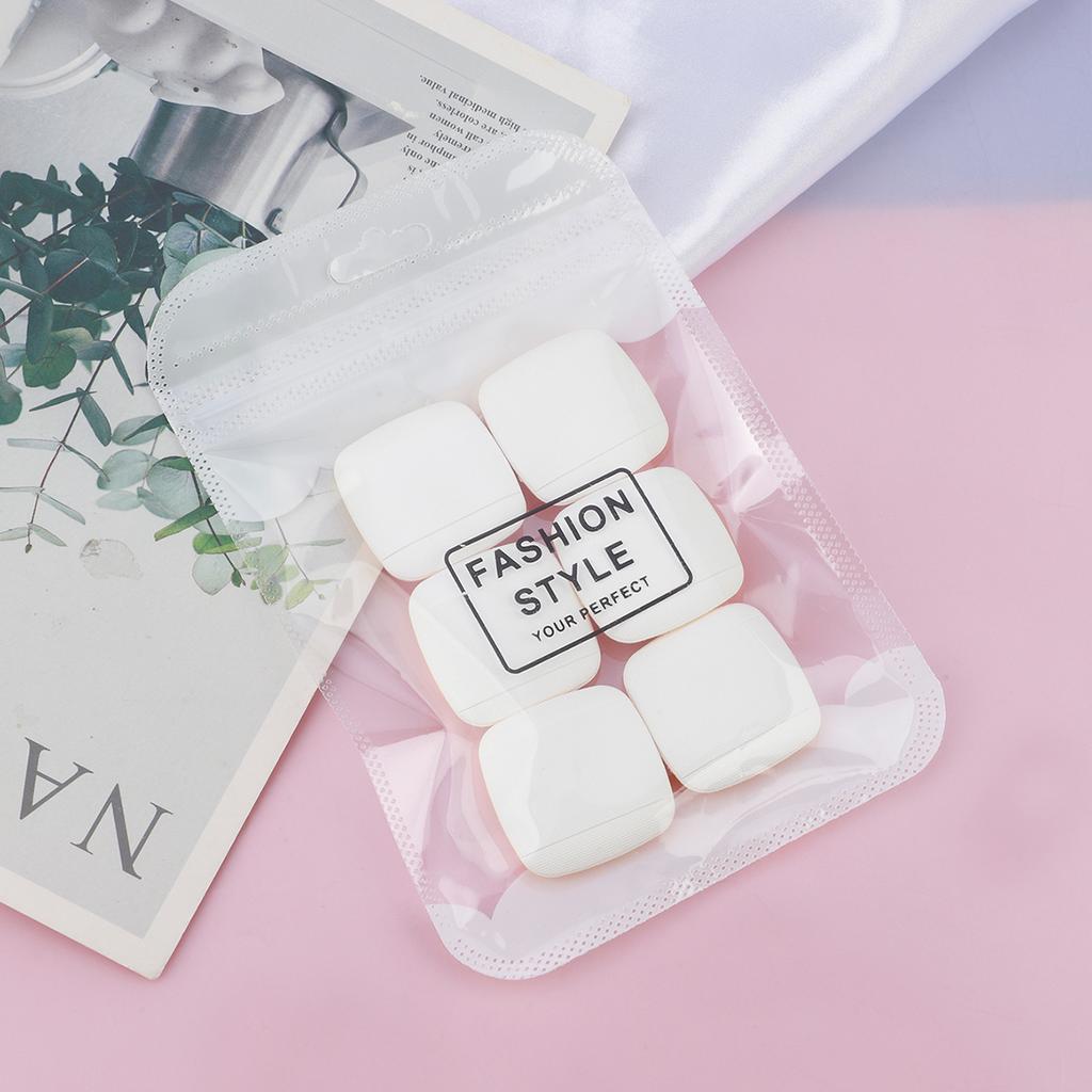 6 Pieces Mini Finger Powder Puff Sponges Face Cosmetic Accesories For Blending And Concealer Square Makeup Tool