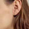 Lunne 14K Basic Curve Pavé Stud Earrings (14K Gold) Lfe39