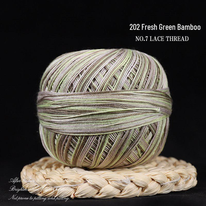 No. 7 Soft Silk Lace Yarn - Hand-Knitted, Strong Twist for Summer and Short Sleeves