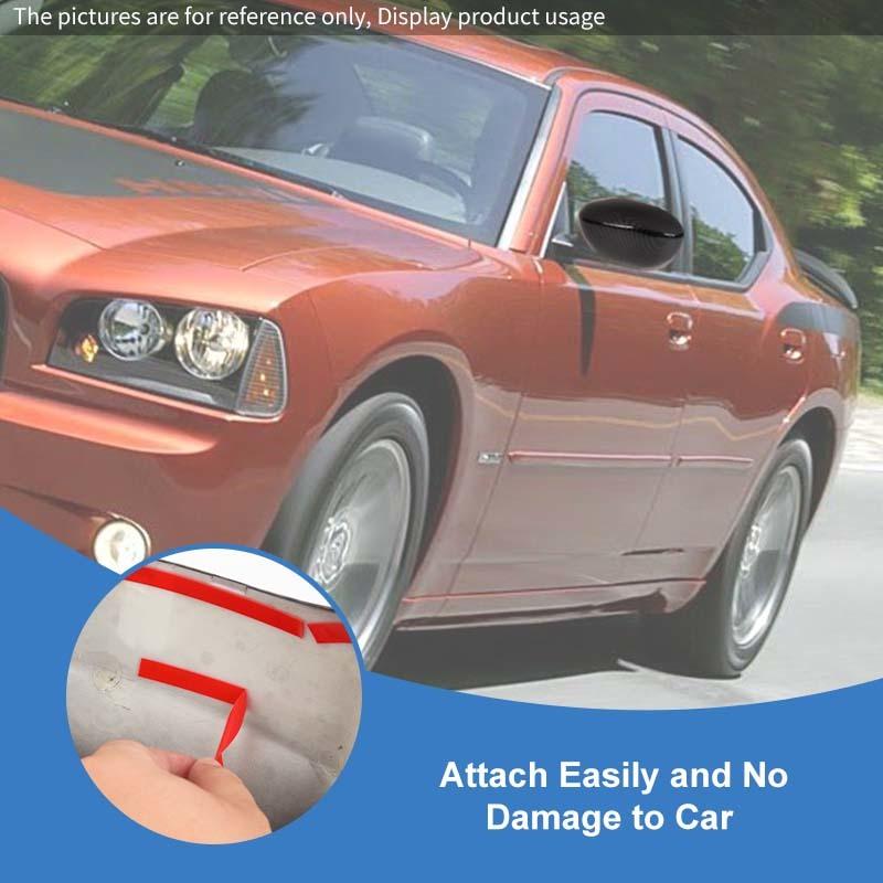 Car Rearview Mirror Decorative Frame Protective Cover For Dodge Charger For Chrysler 300C 2006-2010 Car Exterior Accessories , ABS Plastic
