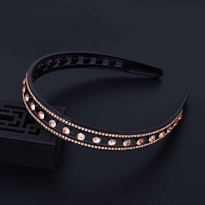 Simple Headband Rhinestone Hair Hoop Bands Flower Crystal Non-slip Bezel Hairbands Women Jewelry Girls Hair Accessories Headwear