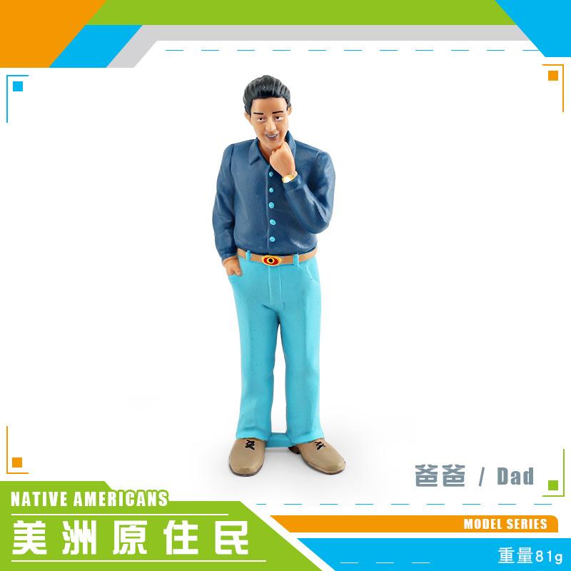 Simulated Family Member Character Model Grandpa Grandma Dad Mom Doll Parent-Child Relationship Static Ornament