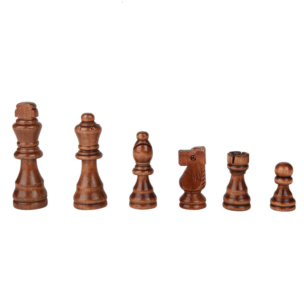 Portable Wooden Chessboard Folding Board Chess Game For Party Family Activities (39*20*4cm)