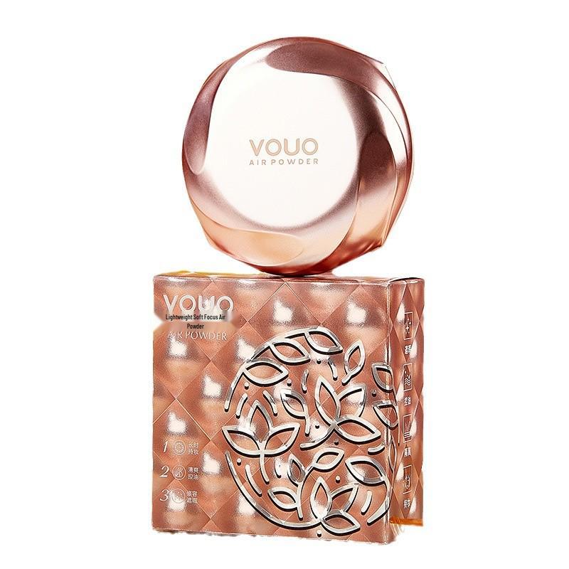 Matte Finish Soft-Focus Pressed Powder: Waterproof, Long-Lasting, Non-Caking, Oil Control, Gold Compact, Double Layer for Touch-Ups.