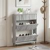 Shoe Cabinet ZWOLLE 78 x 24 x 103 cm Engineered Wood Sonoma Grey