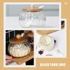 Sugar Container Glass Black Candy Food Containers Cover Jar Transparent Mini Condiment Bottles Office Jars
