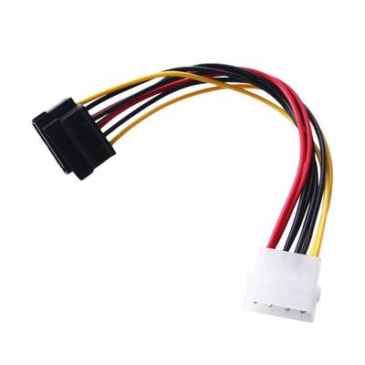 4 Pin Molex IDE To 2 Serial ATA Male To Female SATA Power Cable SATA Adapter Cable Power Extension Cord Hard Driver Power Cable