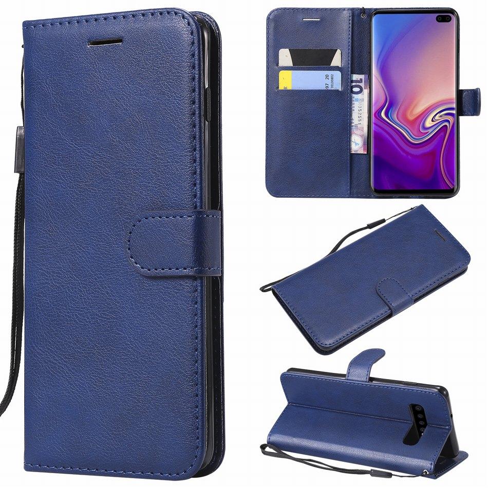 Cute Solid Color Flip Leather Cover For Case Samsung Galaxy S20 Ultra A51 A71 A6 A7 A8 Plus A9 2018 S10E S10 J330 J530 J730 D06Z
