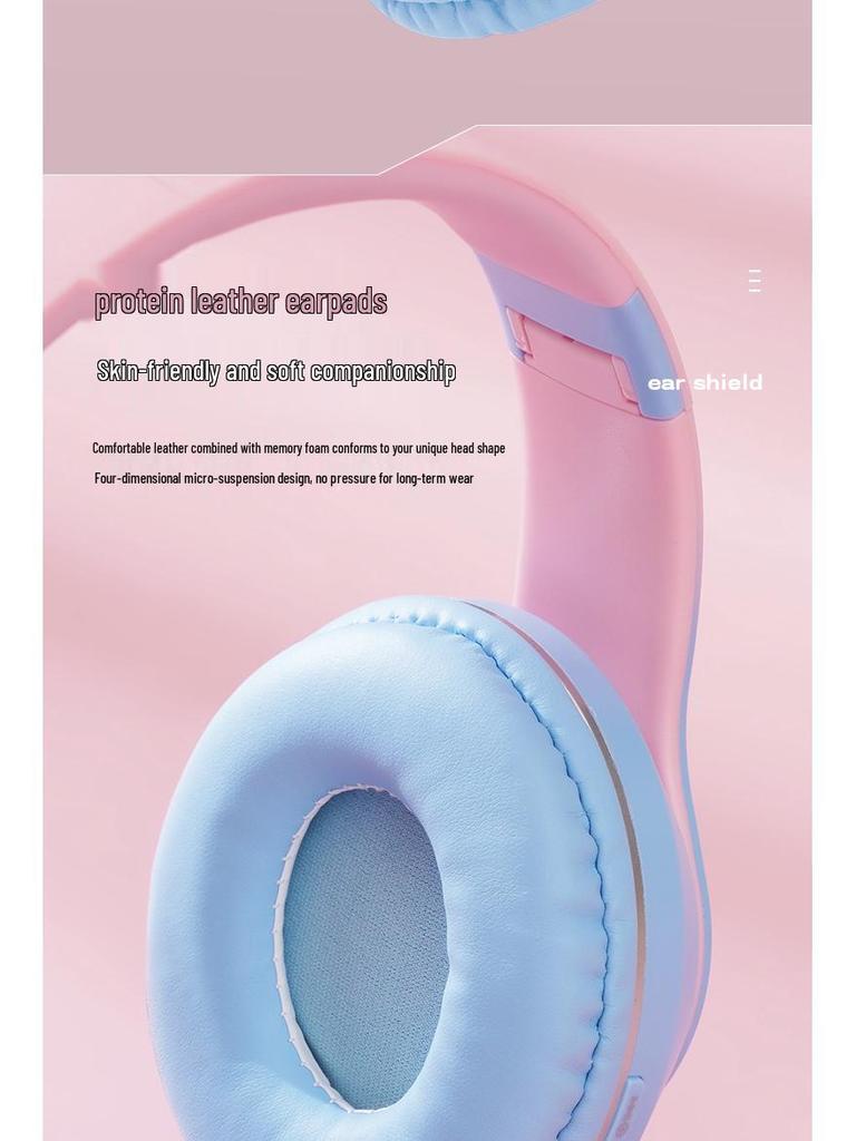 B39M PRO LED Gradient Light-Up Wireless & Wired Bluetooth Headband Headphones