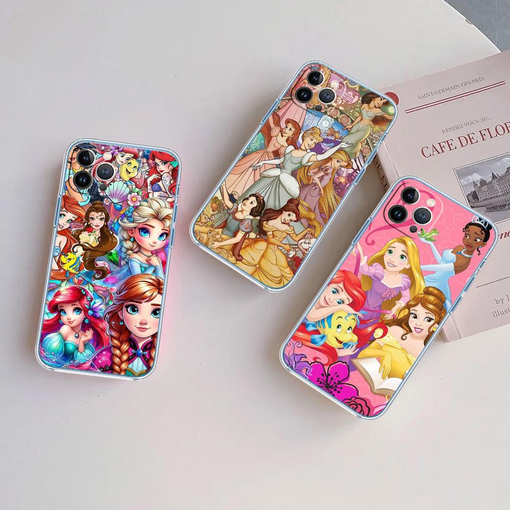 CJ42 Disney Princess Soft Shell Transparent Phone Case for Samsung Galaxy A04 A04S A14 A23 A34 A54 M23 M33 M52 M53