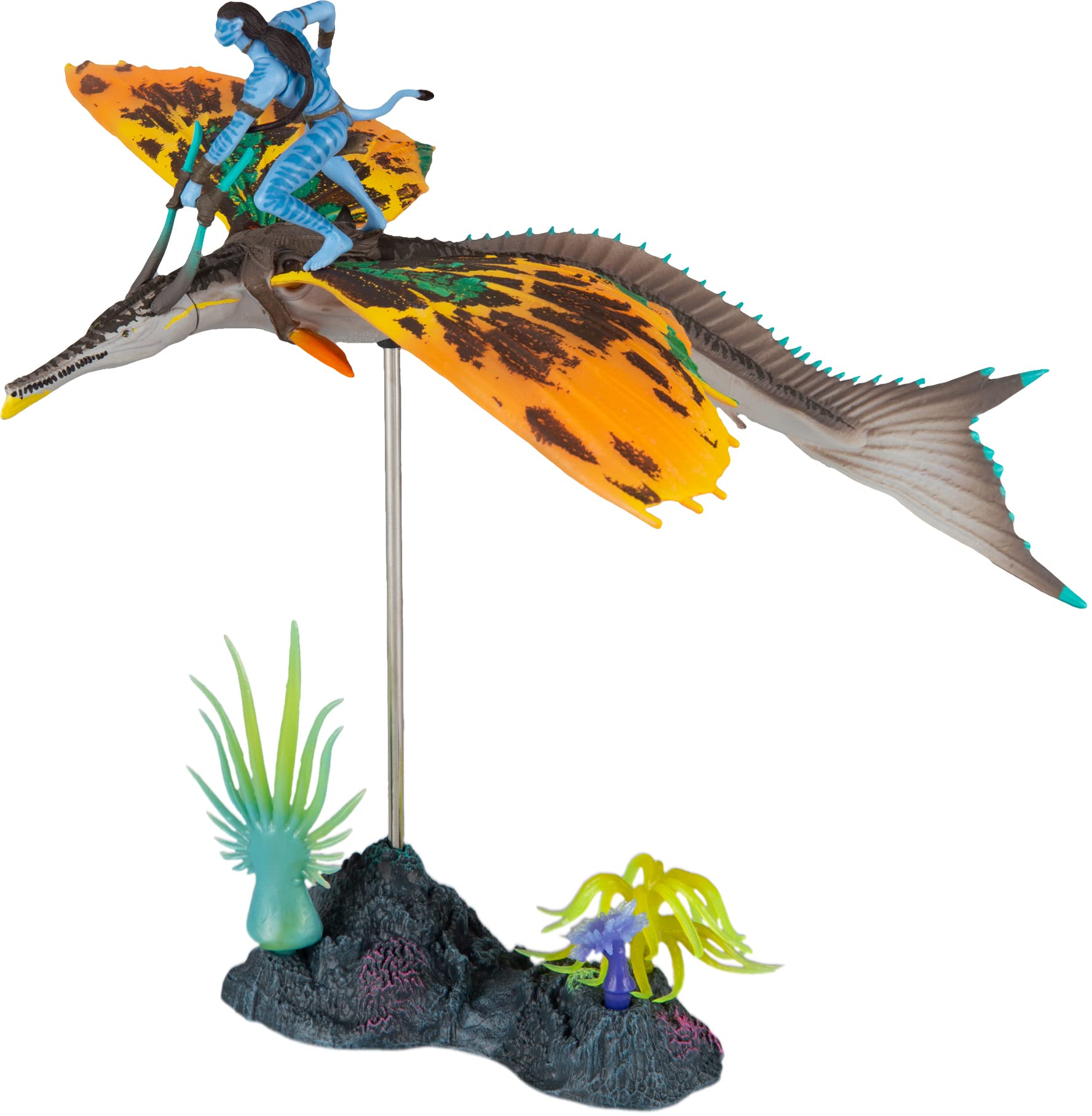 McFarlane Toys, Аватар от Disney, Мир Пандоры, Набор фигурок «Скимвинг и Джейк Салли» из фильма «Аватар», Коллекционная фигурка Disney – Для детей от 8 лет.