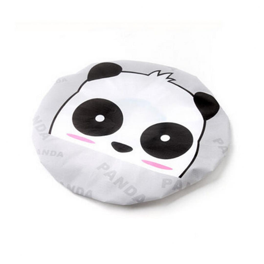 

Новая детская водонепроницаемая шапка для волос с милым животным принтом и душем для купания в салоне белый