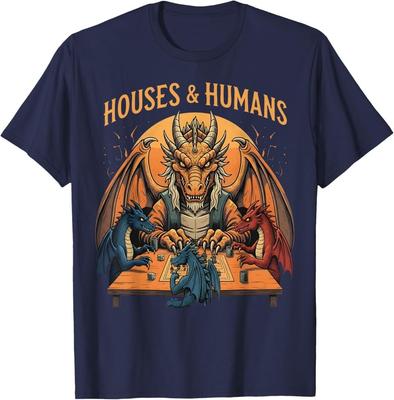 Funny Gaming Houses and Humans RPG Parody Gamer T-Shirt