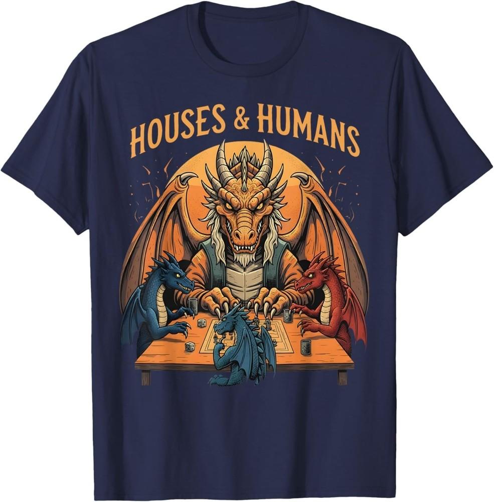

Funny Gaming Houses and Humans RPG Parody Gamer T-Shirt L
