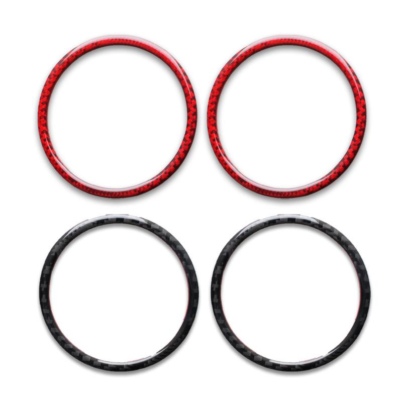 Carbon Fiber Headlight Switch Speaker Frame for Ford Mustang Car Stickers Car-Styling 2015 2016 2017 2018   Auto