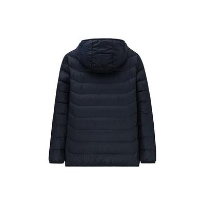 Training Series Solid Color Zipper Hooded Warm Down Jacket Men Outerwear Black 152347903-5