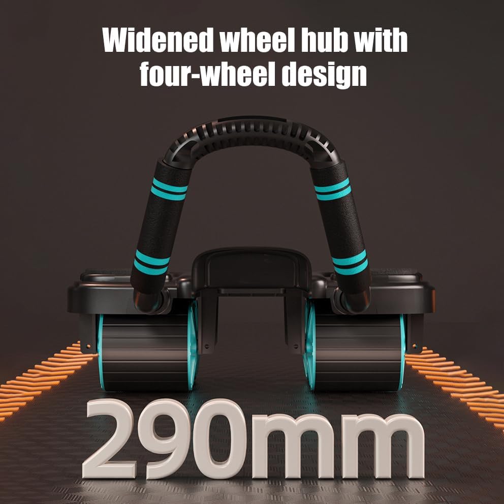 Automatic Rebound Abdominal Wheel Roller, The Upgraded Four-wheel Abdominal Wheel Core Workout Equipment Home Gym Abs Machine