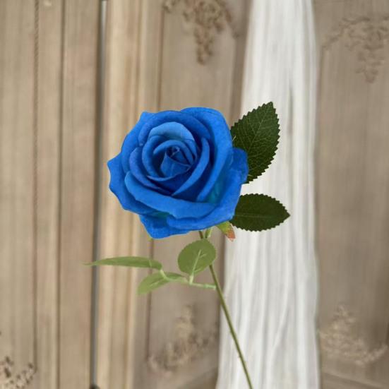 Rose Flower for Flower Arrangement Realistic Long Stem Fake Silk Rose
