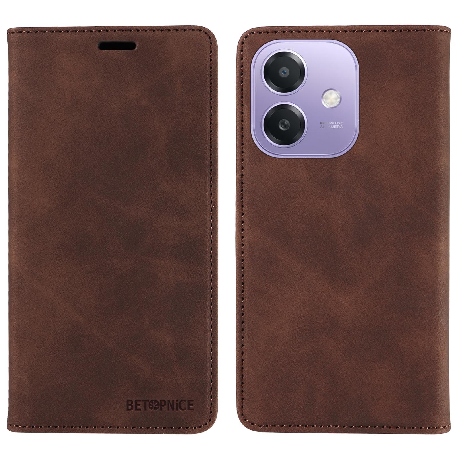 

BETOPNICE 003 For Oppo A5x 5G/A3x 4G/A3x 5G (India) Wallet Case Leather Phone Cover with Stand D