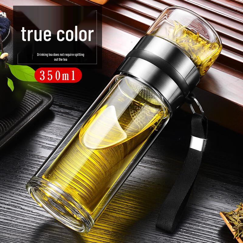 QianXing Double-Layer Tea Infuser Glass Cup
