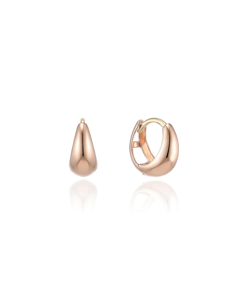 Lloyd Volume Teardrop 10K Gold One-Touch Hoop Earrings Lotp3011T