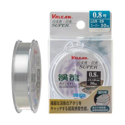 Sanyo Nylon Vulcan Super Mountain Stream Fishing Line, 50m, 0.8, Natural Clear