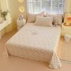 Cotton Bed Flat Sheet for Double Bed Plain Top Sheets Single/Queen/King Flowers Flat Bedsheets Soft Home Bed Linen Sheets